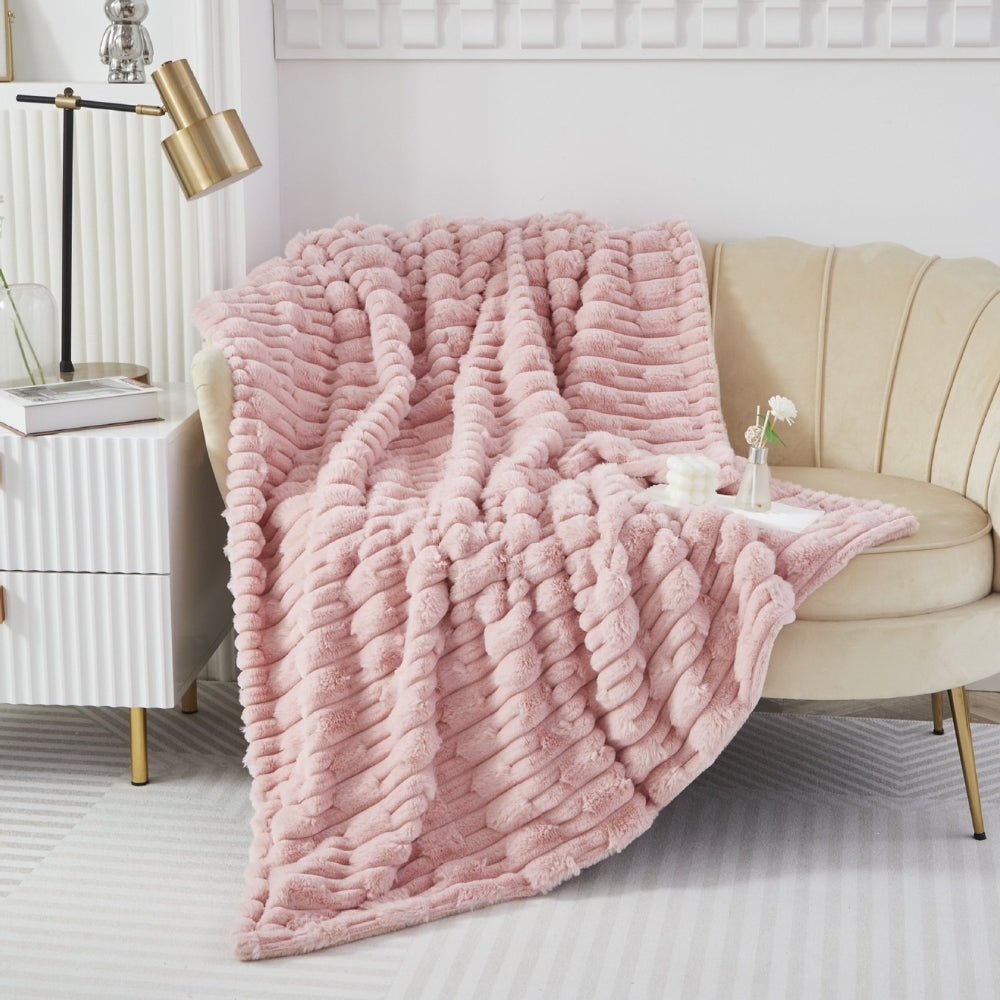 Skanto | Plush myk falsk kanin teppe