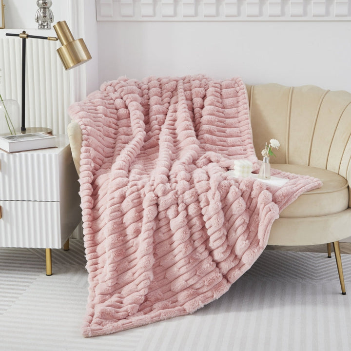 Skanto | Plush myk falsk kanin teppe