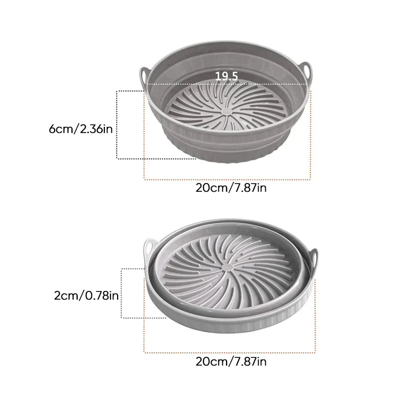 Air Fryer Silikon Grillpanne Gjenvendbar Bakeform | Skanto