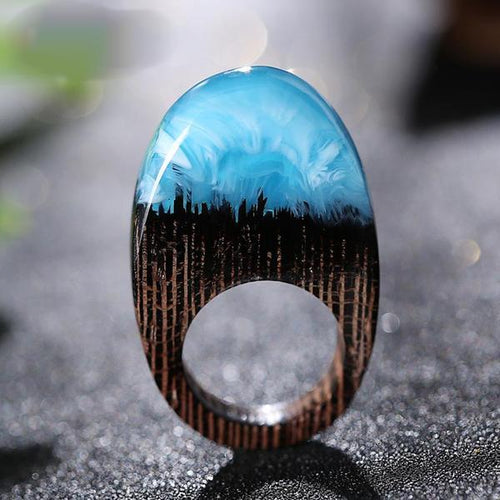 Quanta - Oval Blå Harpiks Ring | Skanto
