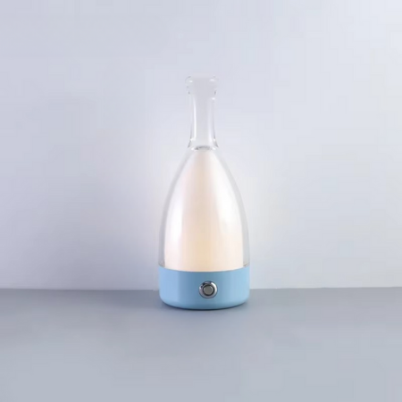 Skanto | Vinflaske Skrivebord Lampe med Bluetooth Høyttaler – Oppladbar Moderne Kveldsbelysning