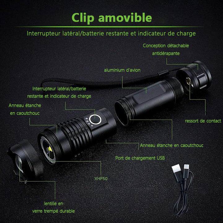 Militær lommelykt laser vanntett | Skanto