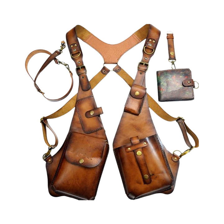 Skanto | Medieval Steampunk Retro Skulderveske med Skulderrem