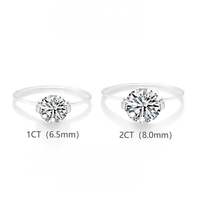 Skanto | S925 1-2 Karat Moissanite Usynlig Bånd Ring
