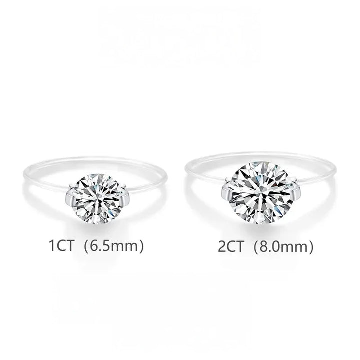 Skanto | S925 1-2 Karat Moissanite Usynlig Bånd Ring
