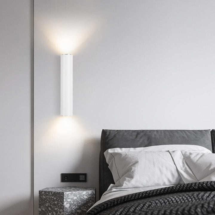 Skanto | Enkel Aluminium Sylinderformet 2-Lykt Vegglampe
