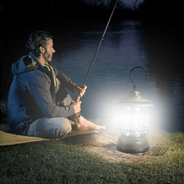 Portae Retro-Campinglampe - VintageGlow, LED-Campinglampe for utendørs, hage og eventyr