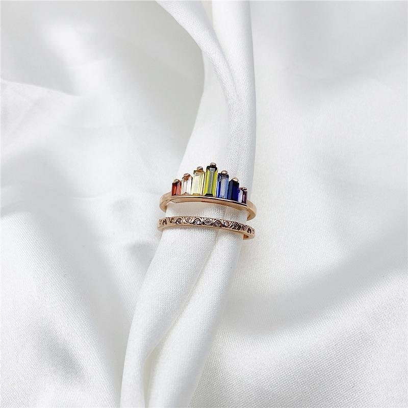 Skanto | Regnbue Mikro Diamant Ring