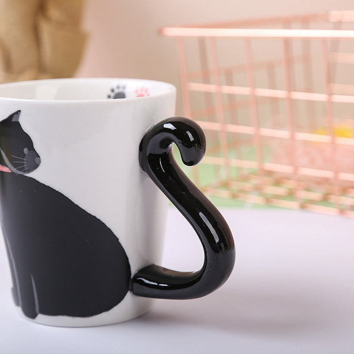 Skanto | Søt Håndlaget Svart Katt Lykke Kaffe Kopp