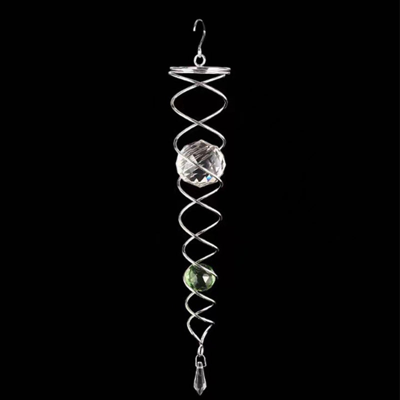 Vindklokker Dekor Krystall Sentralkule Spiral Hale Vindspinner Stabiliser | Skanto