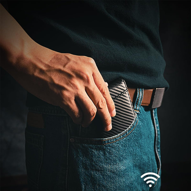 Skanto | Tyverisikret magnetisk kortholder laget av ekte lær