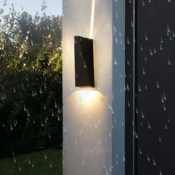 Enkel trapezoidal utendørs vanntett LED 2-lamputendørslampe | Skanto