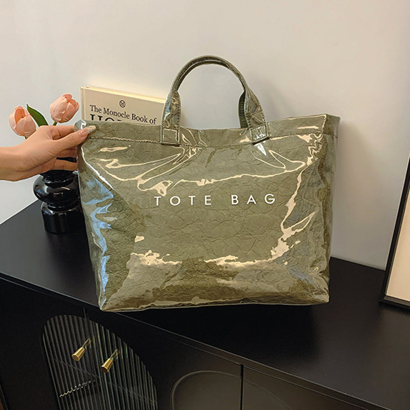 Kvinner Bokstavtrykk Tote Bag | Skanto