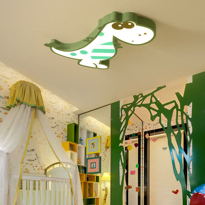 Skanto | DinoBright LED Taklampe | Kreativ Dinosaur Design | Barnerom Lampe | Varm & Hvit Lys | Dempbar