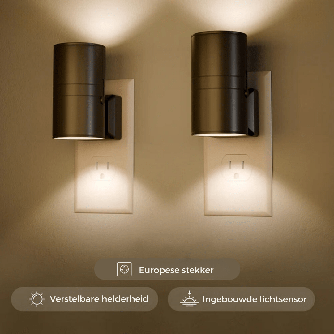 Skanto | Alova LED Plug-In Vegglampe – Dimmbar Sensorlampe for Gang, Trapper & Soverom