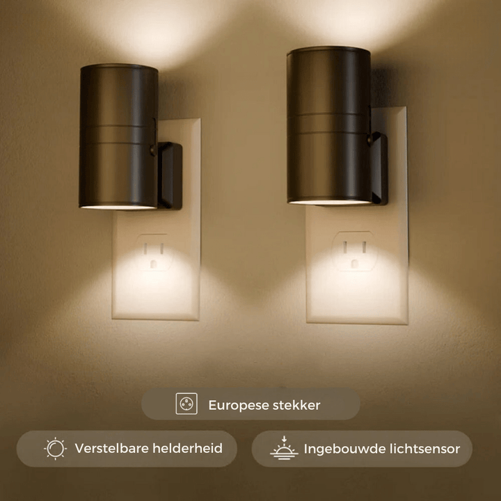 Skanto | Alova LED Plug-In Vegglampe – Dimmbar Sensorlampe for Gang, Trapper & Soverom