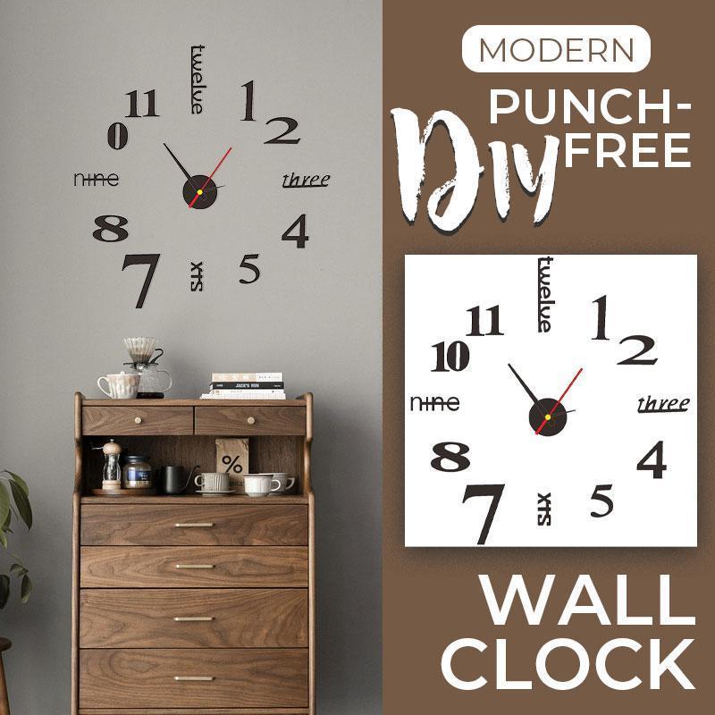 Skanto | Moderne DIY stempelfri veggklokke