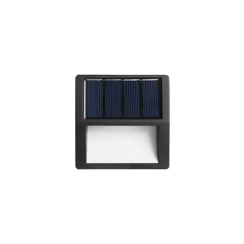 Utendørs solarmodul rund firkantet LED vanntett patio trappelys | Skanto