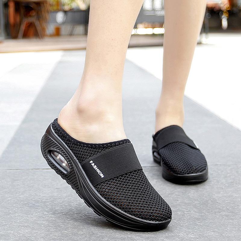 Skanto | Flate Slingback Sandaler Laget av Mesh