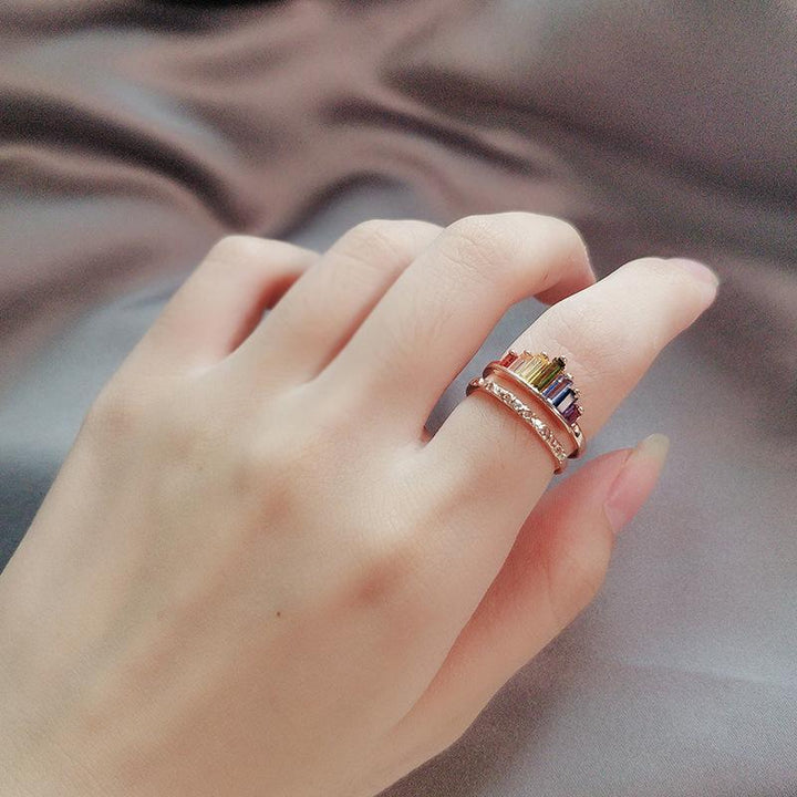 Skanto | Regnbue Mikro Diamant Ring