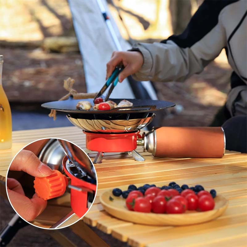 Skanto | Bærbar Rustfritt Stål Gasskomfyr For Utendørs Camping