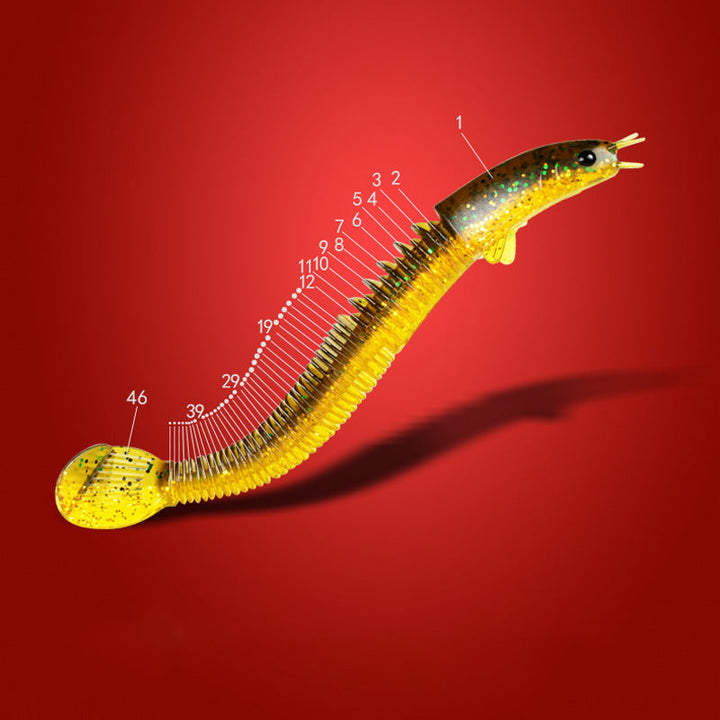Skanto | Nytt design Angler Dragon Hole Bait 46 seksjoner myk agn