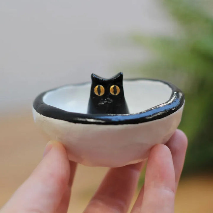 Skanto | Lucky Black Cat Decorative Bowl Dish