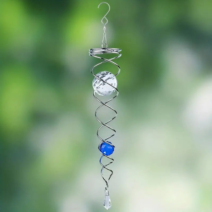 Vindklokker Dekor Krystall Sentralkule Spiral Hale Vindspinner Stabiliser | Skanto