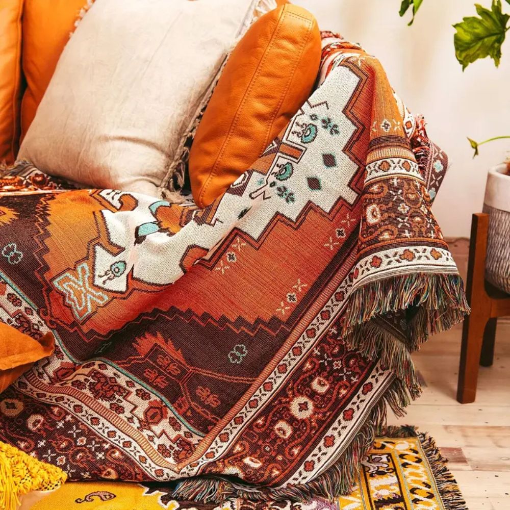 Skanto | Boho Chic Mønstret Kastepledd