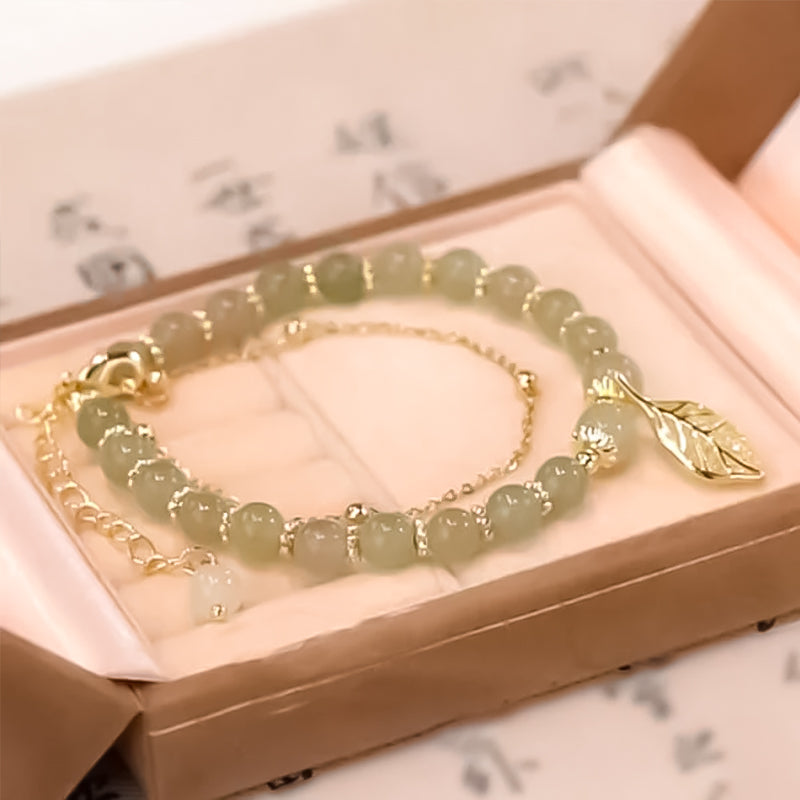 Skanto | Hetian Jade Armbånd med Blad