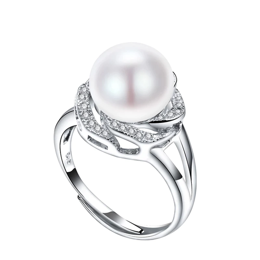 Norvo | Stor Perle Ring | Ringen Er Størrelsesjusterbar!