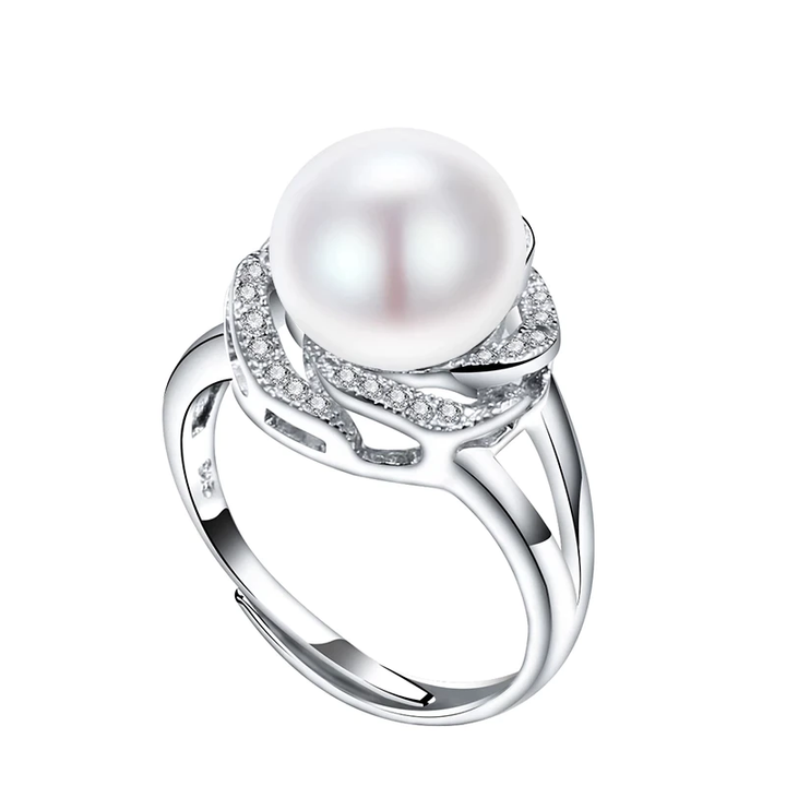 Skanto | Stor Perle Ring | Ringen Er Størrelsesjusterbar!