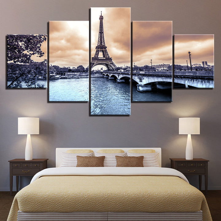 Paris, Min By - Lerret Veggkunst Maleri