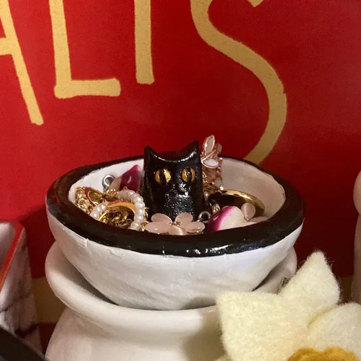Skanto | Lucky Black Cat Decorative Bowl Dish