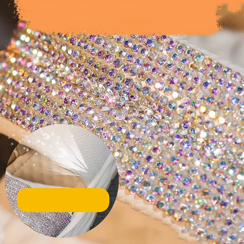Skanto | Glitrende Rhinestone Hæl Sandaler
