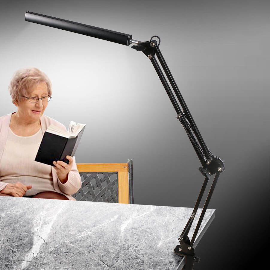 Skanto | LED Foldbar Lang Arm Klips Øyevern USB Leselampe