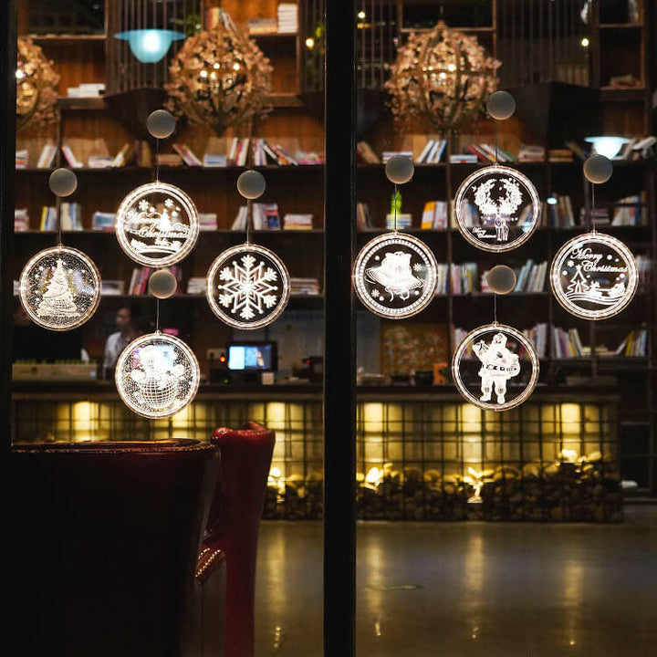 Skanto | Jul LED Akryl Dekorasjon Rund Sugekopplampe