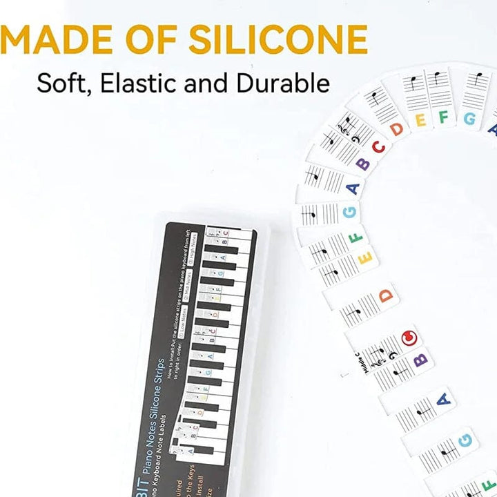 Skanto | Avtakbare piano tastatur noteetiketter
