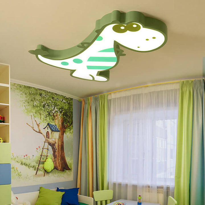 Skanto | DinoBright LED Taklampe | Kreativ Dinosaur Design | Barnerom Lampe | Varm & Hvit Lys | Dempbar