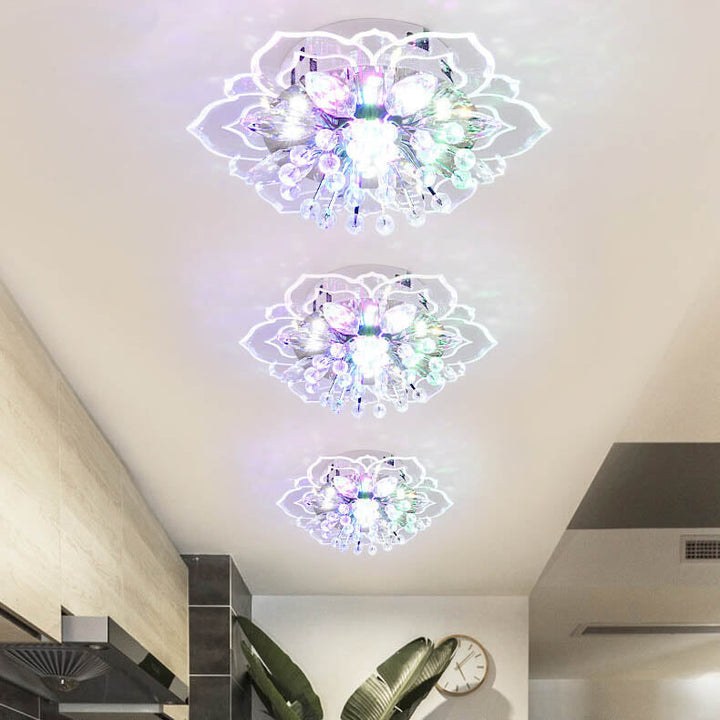 Skanto | GlowPetal LED Krystall Taklampe | Blomsterformet | Moderne Design | Energisparende | Dekorativ Belysning