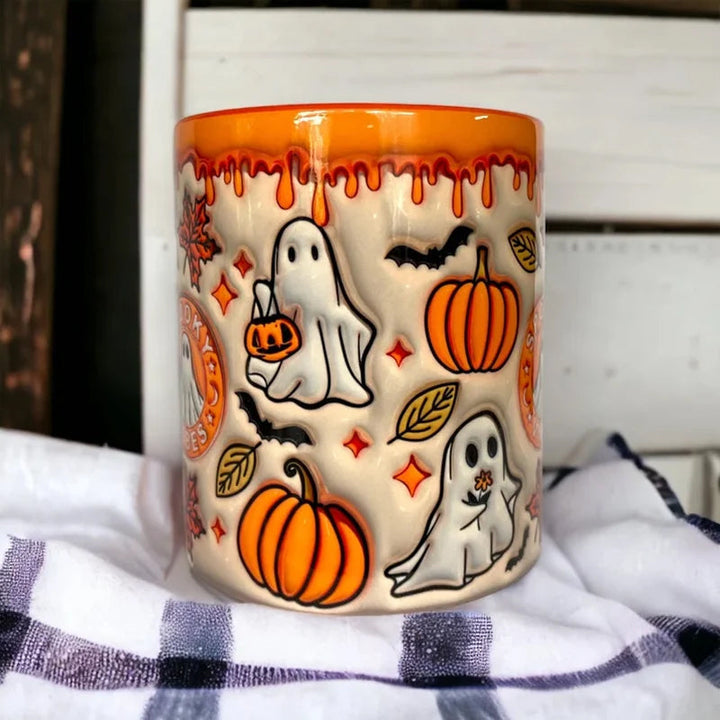 Skanto | Pumpkins kaffekopp med spøkelse