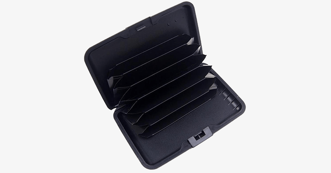 Skanto | Sammenleggbar Unisex RFID-blokkerende Lommebok - Laget av Aluminium - Trykknapplukking - Utvidbare Rom - Sikre Dine Kredittkort