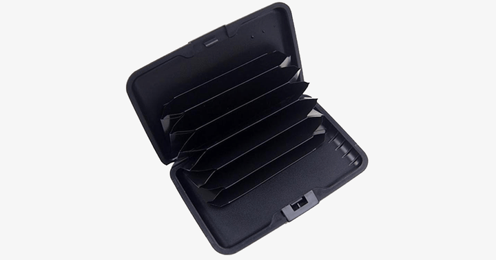 Skanto | Sammenleggbar Unisex RFID-blokkerende Lommebok - Laget av Aluminium - Trykknapplukking - Utvidbare Rom - Sikre Dine Kredittkort