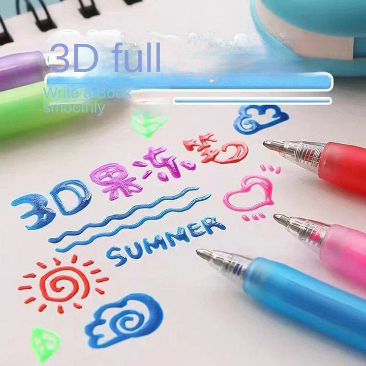 Skanto | Fargerik Gel Penn Sett for Kreative 3D Kunstverk