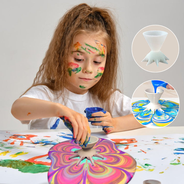 Skanto | Pouring Colors Flower Split Art Cup