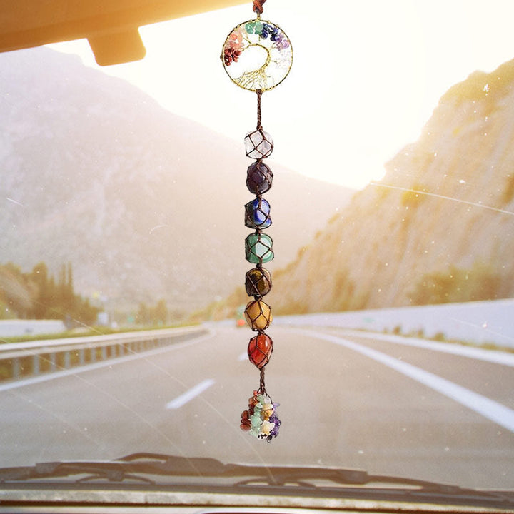 7 Chakra Stein Healing Crystal Tree of Life Dekorasjon | Skanto