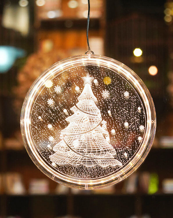 Skanto | Jul LED Akryl Dekorasjon Rund Sugekopplampe