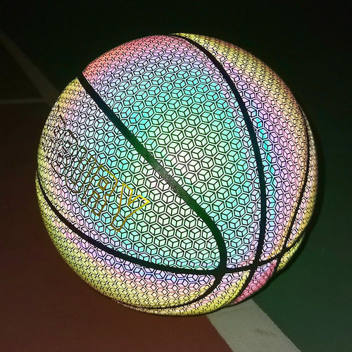 Skanto | Kule Luminøse Basketball, med Standard Størrelse, Mykt Skinn og Moderat Sprett