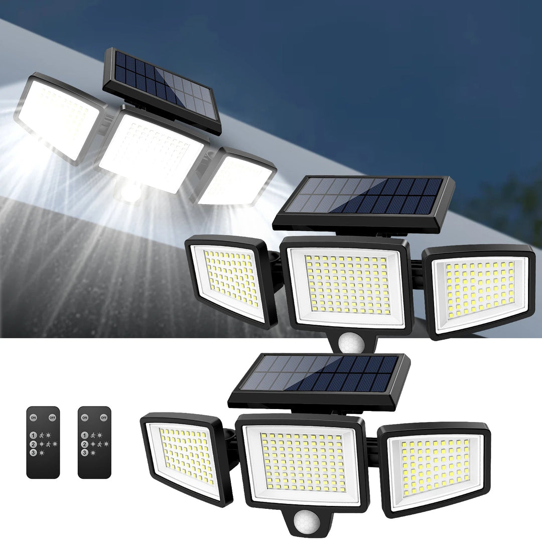 Skanto | Triple Head Motion Sensor Sollys for Utendørs