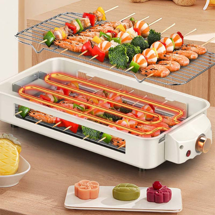 Skanto | Innendørs Røykfri Grill, Non-Stick Matlaging Avtagbar Plate